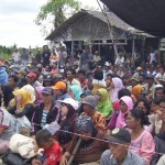 Petani Senyerang melakukan aksi pendudukan lahan di kanal 15 di areal yang dirampas PT. WKS.